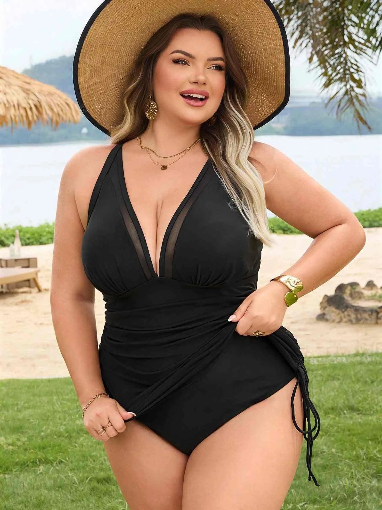 Figure shaping swimsuit