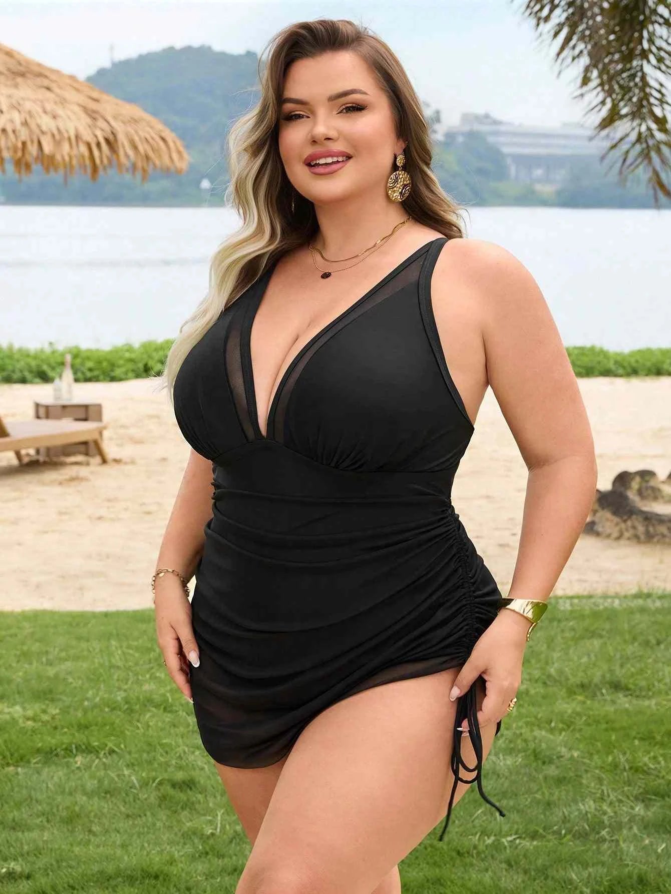 Figure shaping swimsuit